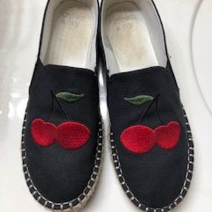 Cherry Espadrille black/red 9